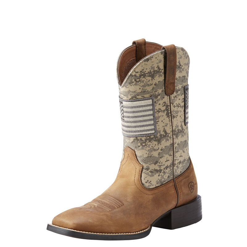 Botas Vaqueras Ariat Sport Patriot Marrones/Creme Hombre - Chile 673-RSBCMA